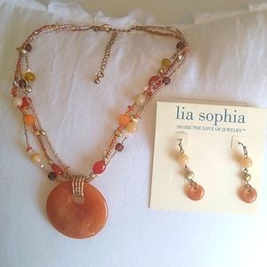 Lia Sophia earrings: Pumpkin Spice